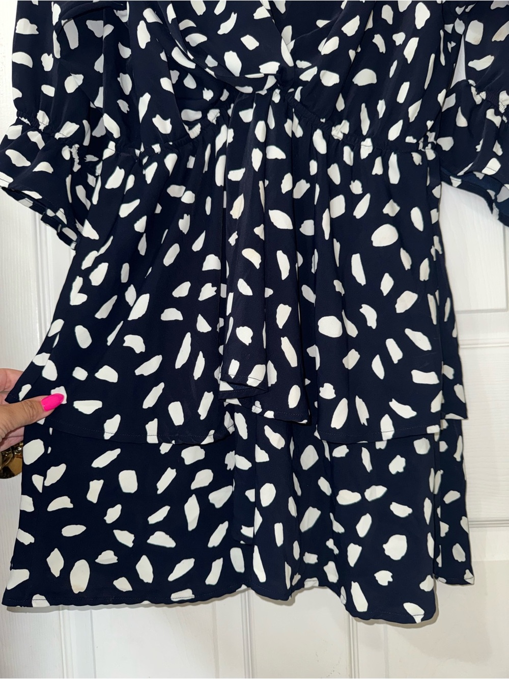 Ruffled Polka Dot Dress - Picture 6 of 8
